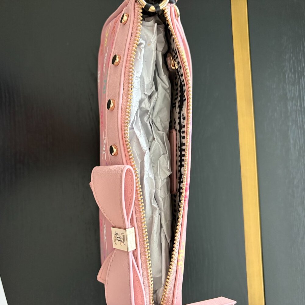 Juicy Couture Pink Logo Bow Shoulder Bag NWT Gold Hardware Y2K - Picture 5 of 7